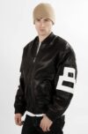 David Puddy Black Seinfeld 8 Ball Jacket