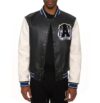 American Avirex Varsity Black & White Leather Jacket - Image 3