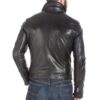 Men's Black Lambskin Leather Sports Jacket - Image 2