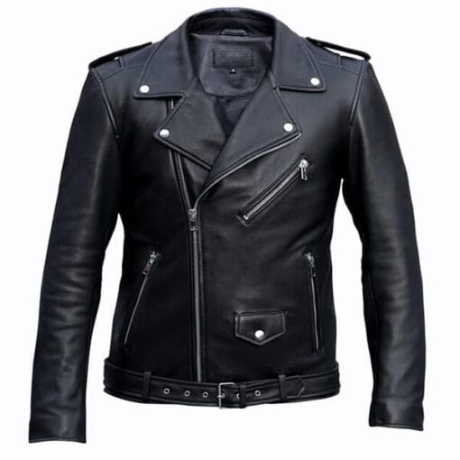 Black-Stylish-Leather-Jacket-510x510 Men’s Stylish Black Leather Jacket - Image 1
