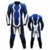Blue Men Motorbike Leather Suits
