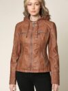 Lock and Love Women's Removable Hooded Leather Jacket - Image 6