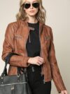 Lock and Love Women's Removable Hooded Leather Jacket - Image 4