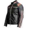 Men’s Black Trick or Treat Leather Jacket - Image 3