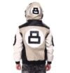 Mens 8 Ball Sand Bomber Leather Jacket – Faux Fur Hood
