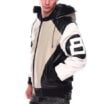 Mens 8 Ball Sand Bomber Leather Jacket – Faux Fur Hood - Image 4