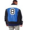 Men’s 8 Ball Genuine Leather Jacket B&T Blue - Image 5