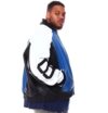 Men’s 8 Ball Genuine Leather Jacket B&T Blue - Image 4