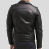 Mens Slim Fit Leather Biker Jacket - Image 4