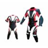 Red Pattern Men Motorbike Suits