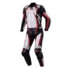 Red Pattern Women Motorbike Suits