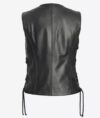 Women's Black Western Leather Vest High Quality Real Lambskin Leather - Image 2