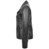 Women’s Classic Three Button Leather Blazer Ruth Black - Image 3