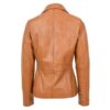 Women’s Classic Three Button Leather Blazer Ruth Tan - Image 2