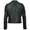Women’s Deep Green Serpent Leather Jacket - Image 2