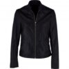 Women’s Elegant Black Leather Jacket