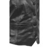 Women's Leather Classic Buttoned Waistcoat Rita Black - Image 7