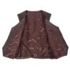 Women’s Leather Classic Buttoned Waistcoat Rita Brown - Image 5