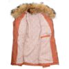 Women’s Leather Jacket with Detachable Collar Dalia Cognac - Image 6