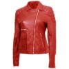 Women’s Red Stylish Leather Jacket