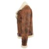 Women’s Sheepskin Aviator Cross Zip Pilot Jacket Lena Vintage - Image 3