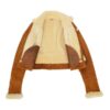 Women’s Sheepskin Aviator Pilot Jacket Nora Tan White - Image 6