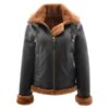 Women's Sheepskin B3 Jacket Naomi Brown Ginger Fur