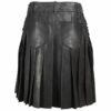 Black Leather Plated Kilt - Image 2