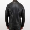 Mens Cafe Racer Biker Leather Jacket - Image 4