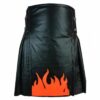 Fire Flame Leather Kilt for Men's