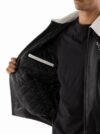Mens Black 8 Ball Real Leather Hooded Jacket - Image 3