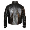 Men's Black Biker Leather Jacket - Image 3