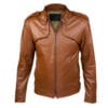 Camel Brown Men Leather Jackets