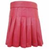 Pink Leather Kilt for men