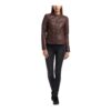 Classic- Women’s Brown Leather Jacket - Image 2