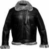 Carl RAF Aviator SF Bomber Black Jacket - Image 4