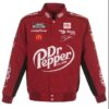Bubba Wallace JH Design Dr. Pepper Twill Full-Snap Bomber Jacket - Image 3