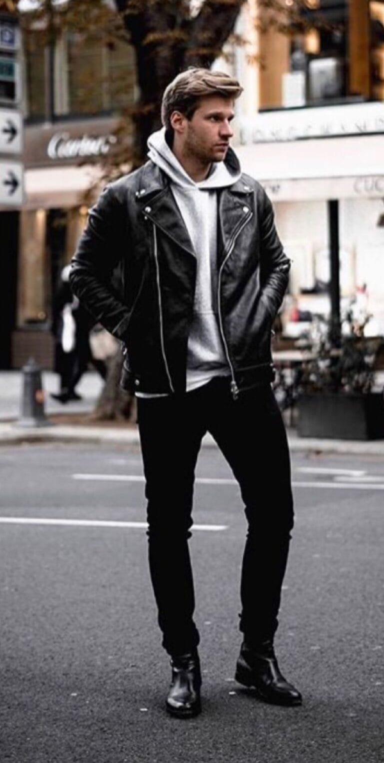 leather jacket men