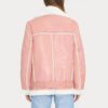 Women’s Rose Blossom Shearling Leather Jacket - Image 2