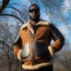Juke's Bomber Aviator shearling jacket - Image 4