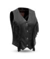 Women’s Fringe Cowboy Leather Vest