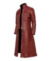 Mens Devil May Cry Dante Cosplay Costume Video Gaming Full Length Leather Trench Coat - Image 3