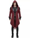 Devil Fashion unisex Gothic Hooded Jacket Coat Red Black Dieselpunk Assassin Creed - Image 3
