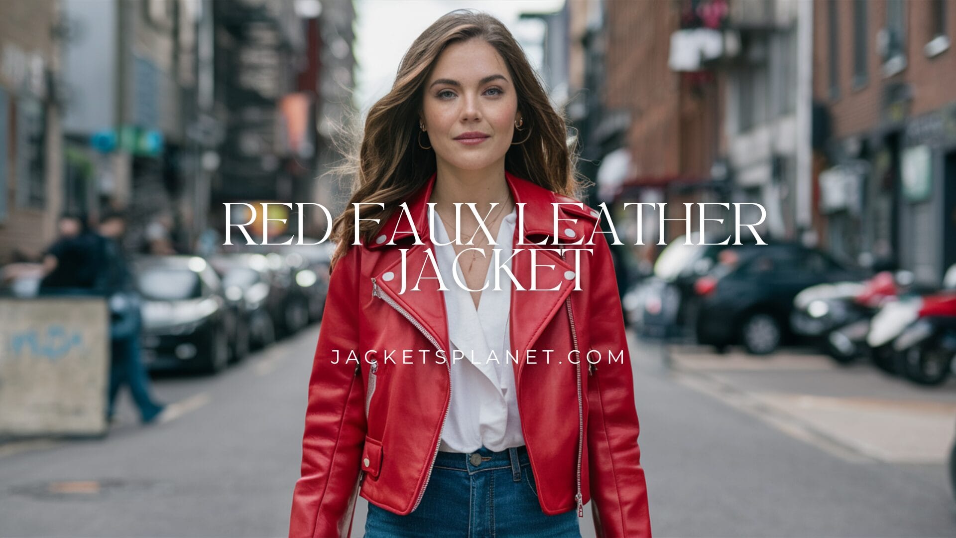 Red Faux Leather Jacket