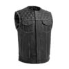 Hornet Leather Club Vest for Men Classic Biker Style