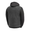 Kent Men's Leather Vest with Hoodie for Bikers