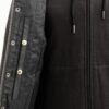 Kent Men's Leather Vest with Hoodie for Bikers
