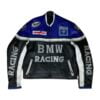 Rare Bmw Leather Jacket Racing Big Logo