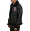 Black Icon Shearling Avirex Bomber Jacket - Image 3