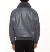 Avirex G-1 Grey Sheepskin Bomber Jacket - Image 4